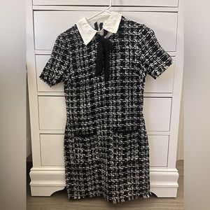 bebop tweed short sleeve dress